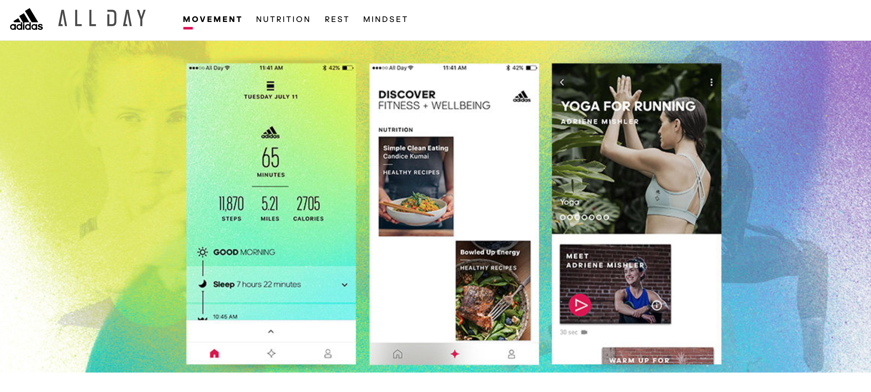 AllDay app screen collage